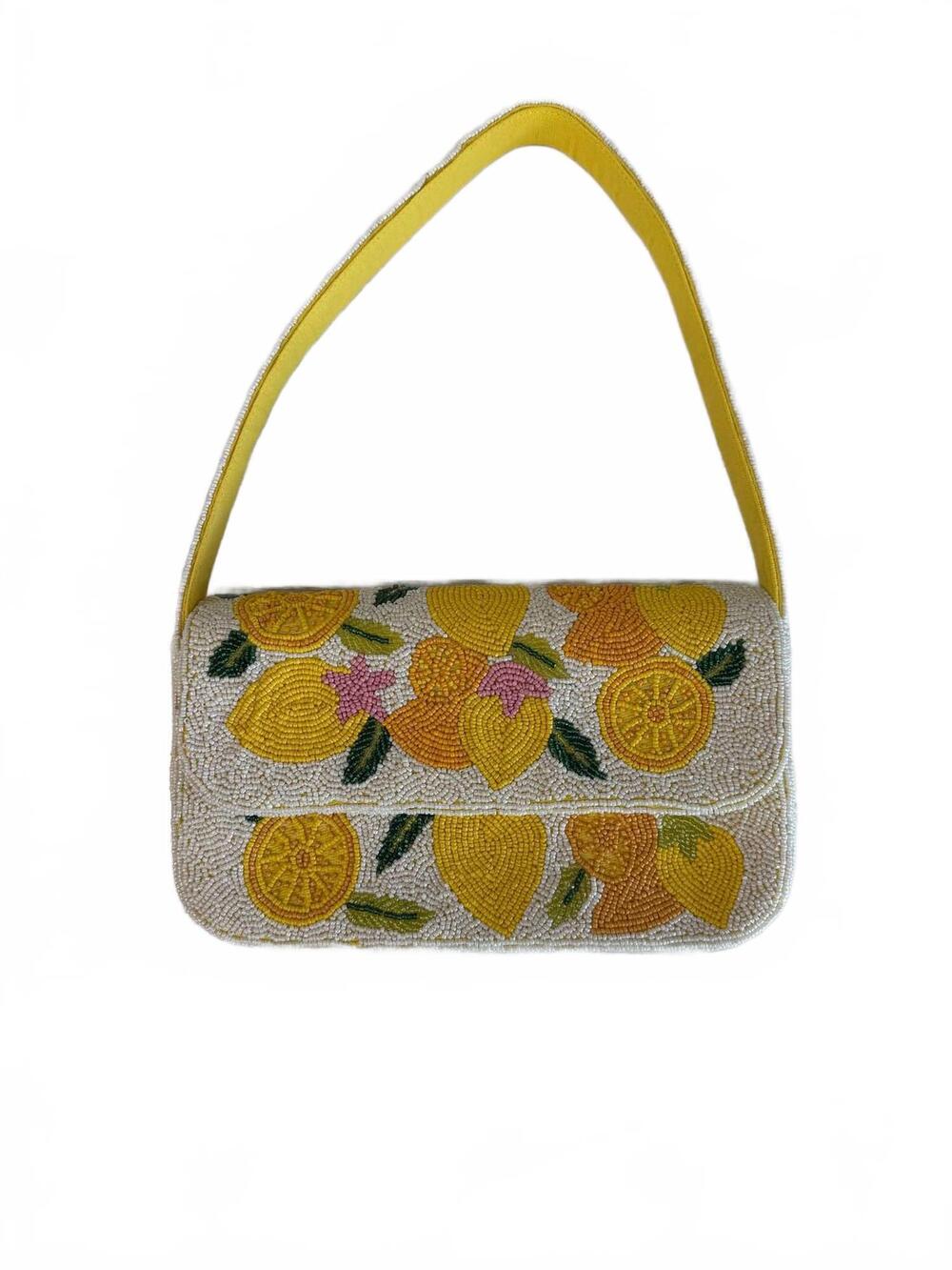 NEW POL women's lemon shoulder bag in ivory